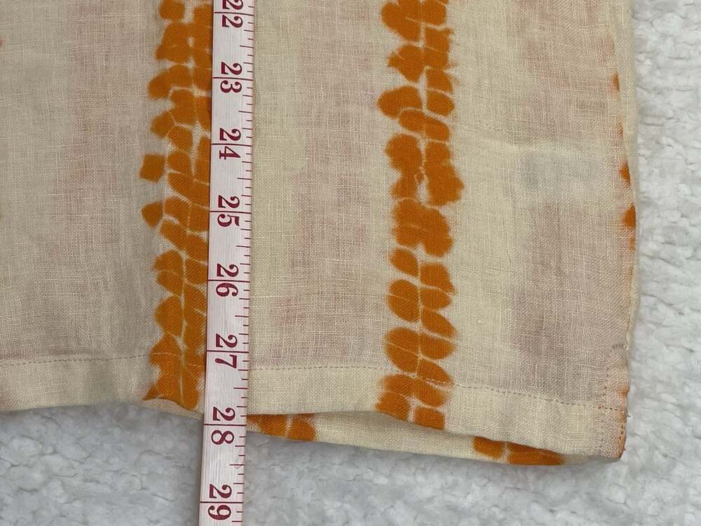 New Faherty Shibori Palma Linen Shirt Camp Citrus Valley/Orange Cream NWT $168 - Picture 14 of 16